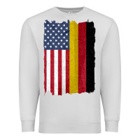 Dove Grey united states with germany flag mix us and german country flags Premium Sweatshirt - linhVisuals