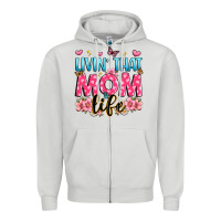 Dove Grey livin' that mom life Zipper Hoodie - JahusDesignShop