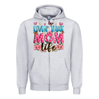 Heather Grey livin' that mom life Zipper Hoodie - JahusDesignShop