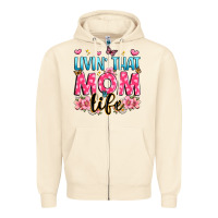 Sandshell livin' that mom life Zipper Hoodie - JahusDesignShop