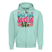 Seafoam livin' that mom life Zipper Hoodie - JahusDesignShop
