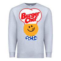 Heather Grey burger chef Premium Sweatshirt - linhVisuals