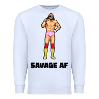 White savage af Premium Sweatshirt - linhVisuals