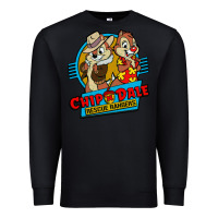 Black chip and dale anime character Premium Sweatshirt - linhVisuals
