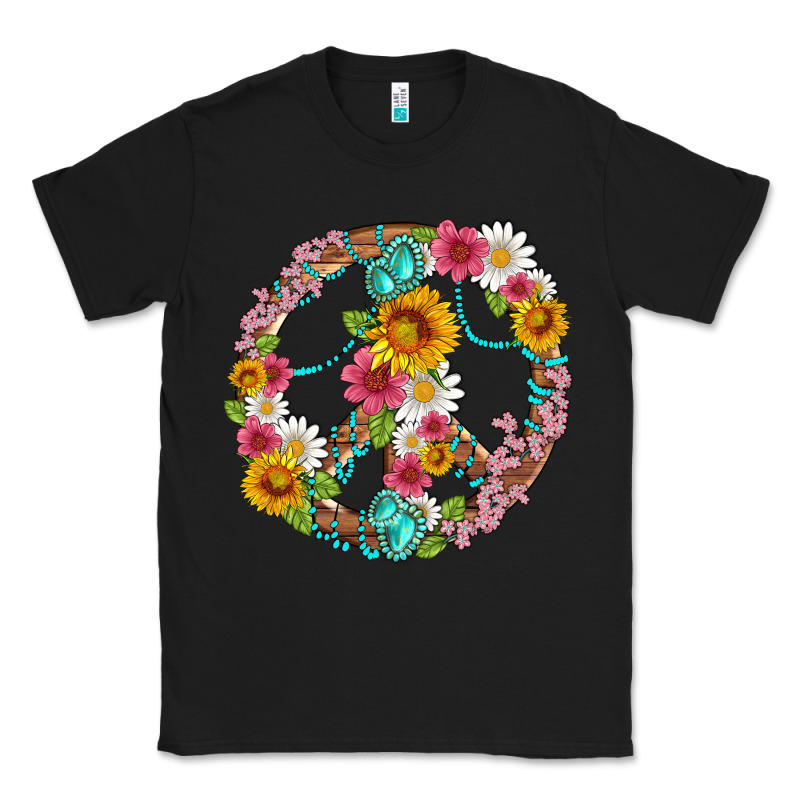 Floral Peace Sign With Gemstone Classic Tee by Artiststas | Teevron