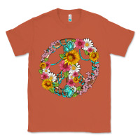 Copper floral peace sign with gemstone Classic Tee - Artiststas