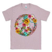 Lilac floral peace sign with gemstone Classic Tee - Artiststas