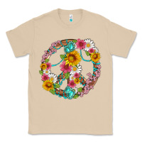 Mushroom floral peace sign with gemstone Classic Tee - Artiststas