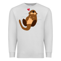 Dove Grey otter Premium Sweatshirt - linhVisuals