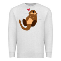 Oatmeal Heather otter Premium Sweatshirt - linhVisuals