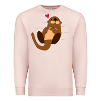 Pale Pink otter Premium Sweatshirt - linhVisuals