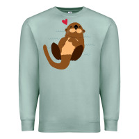 Seafoam otter Premium Sweatshirt - linhVisuals