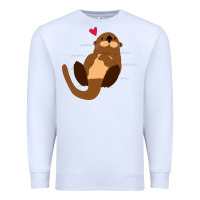 White otter Premium Sweatshirt - linhVisuals