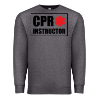 Charcoal Heather cpr instructor Premium Sweatshirt - linhVisuals