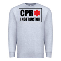 Heather Grey cpr instructor Premium Sweatshirt - linhVisuals