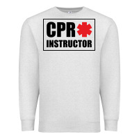 Oatmeal Heather cpr instructor Premium Sweatshirt - linhVisuals