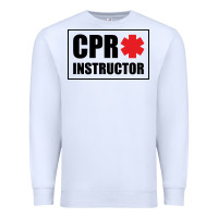 White cpr instructor Premium Sweatshirt - linhVisuals