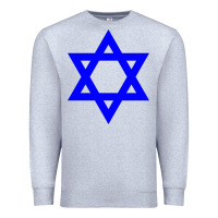 Heather Grey star of david Premium Sweatshirt - linhVisuals