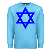 Ocean Blue star of david Premium Sweatshirt - linhVisuals