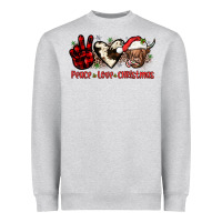Peace Love Christmas Heavyweight Sweatshirt | Teevron
