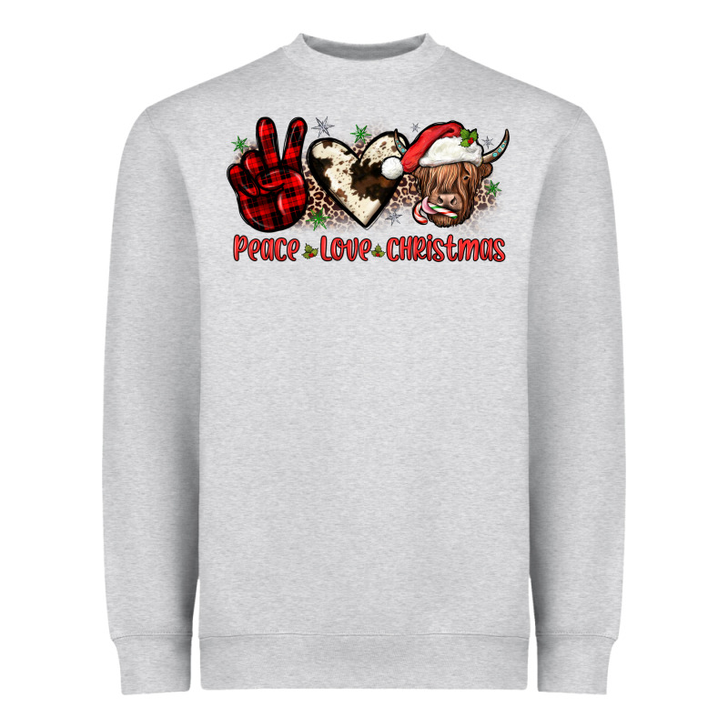 Peace Love Christmas Heavyweight Sweatshirt by JahusDesignShop | Teevron