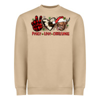 Mushroom peace love christmas Heavyweight Sweatshirt - JahusDesignShop