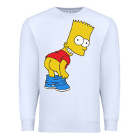 White TRIPY BART SIMPSONS Premium Sweatshirt - linhVisuals