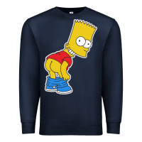 Navy TRIPY BART SIMPSONS Premium Sweatshirt - linhVisuals