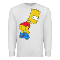 Oatmeal Heather TRIPY BART SIMPSONS Premium Sweatshirt - linhVisuals
