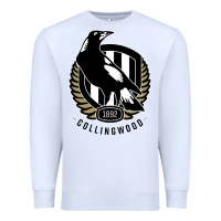 White collingwood fc Premium Sweatshirt - linhVisuals