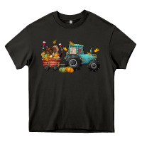 Asphalt thanksgiving tractor Heavy Core Tee - CowGirlArtShop