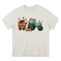 Cream thanksgiving tractor Heavy Core Tee - CowGirlArtShop