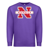 Purple nicholls state colonels wordmark Premium Sweatshirt - linhVisuals