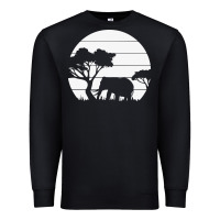 Black elephant art Premium Sweatshirt - linhVisuals