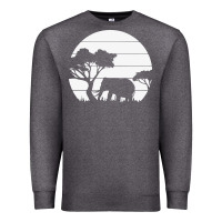 Charcoal Heather elephant art Premium Sweatshirt - linhVisuals