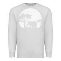 Dove Grey elephant art Premium Sweatshirt - linhVisuals