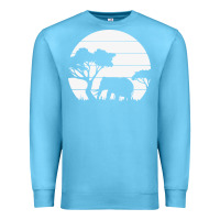 Ocean Blue elephant art Premium Sweatshirt - linhVisuals