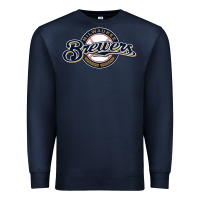 Navy The Brew Crew Baseball Premium Sweatshirt - linhVisuals