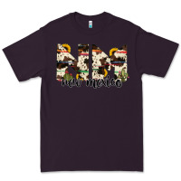 Plum new mexico state cowhide serape cactus Premium Tee - RanaPortraitStore
