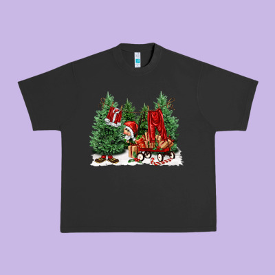 Christmas Santa Urban Heavy Tee Designed By Fadigitalartstudio