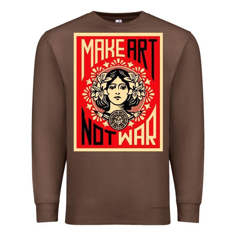 Make Art No War Premium Sweatshirt by linhVisuals | Teevron
