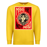Lemon make art no war Premium Sweatshirt - linhVisuals