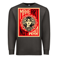 Smoke make art no war Premium Sweatshirt - linhVisuals