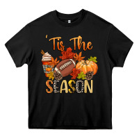 Black tis the season football Heavy Core Tee - CowGirlArtShop