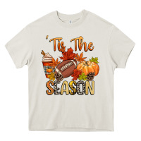 Cream tis the season football Heavy Core Tee - CowGirlArtShop