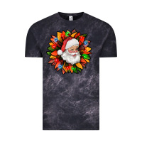 Cloud Black santa claus with sunflower christmas bbs Vintage Tee - BundleAndBundleShop