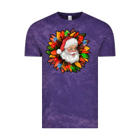 Cloud Purple santa claus with sunflower christmas bbs Vintage Tee - BundleAndBundleShop
