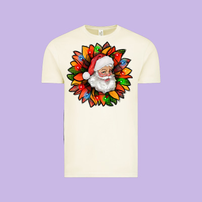 Santa Claus With Sunflower Christmas Bbs Vintage Tee Designed By Bundleandbundleshop