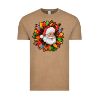 Vintage Coffee santa claus with sunflower christmas bbs Vintage Tee - BundleAndBundleShop