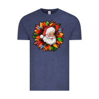 Vintage Denim santa claus with sunflower christmas bbs Vintage Tee - BundleAndBundleShop